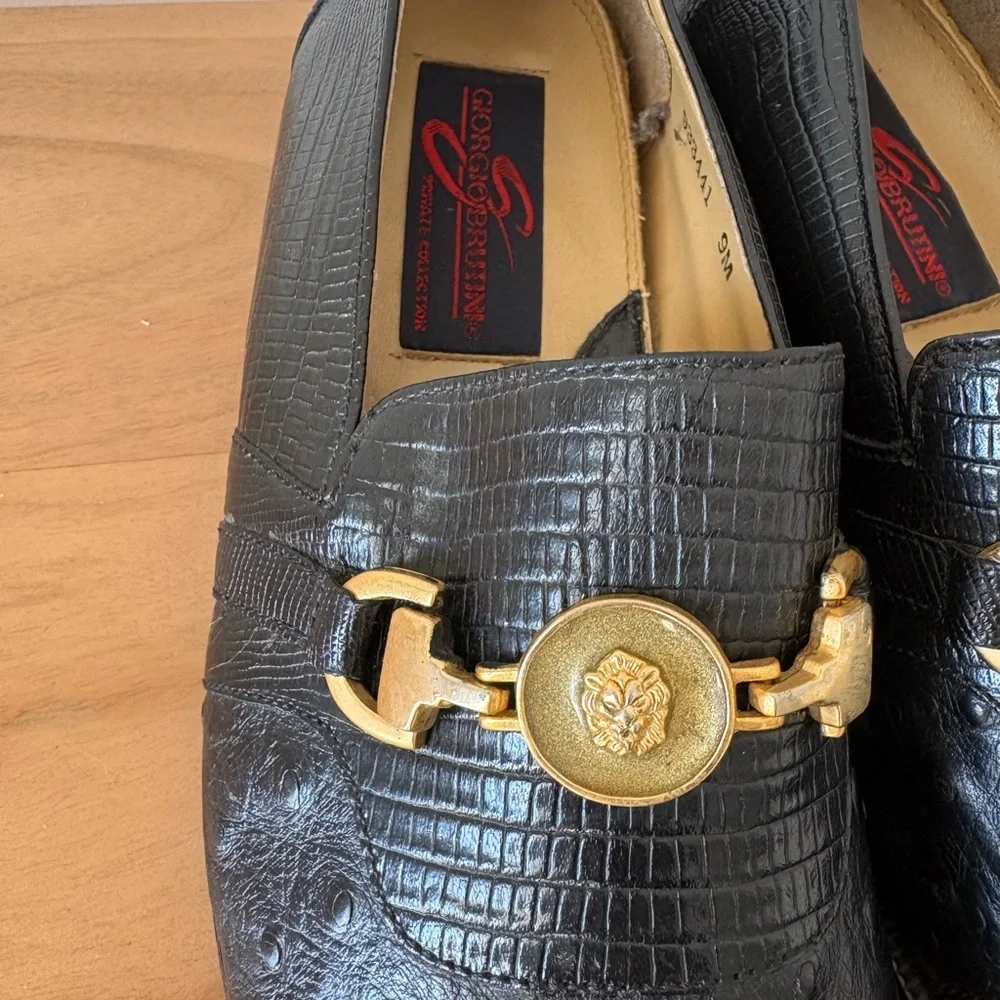 Giorgio Brutini Private Collection Genuine Snake Skin Loafers 9M